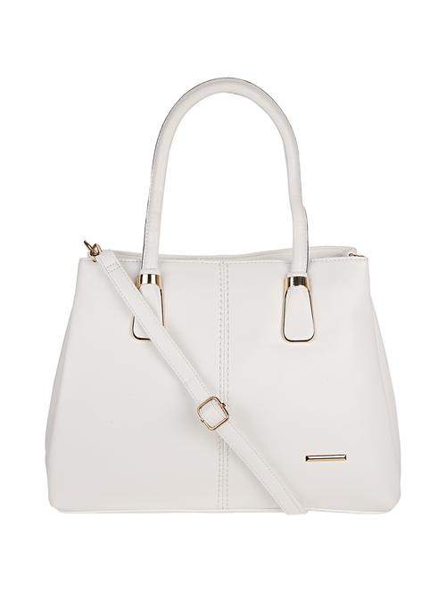 white leatherette handbag with sling - 12239876 - Very Small Image - 1