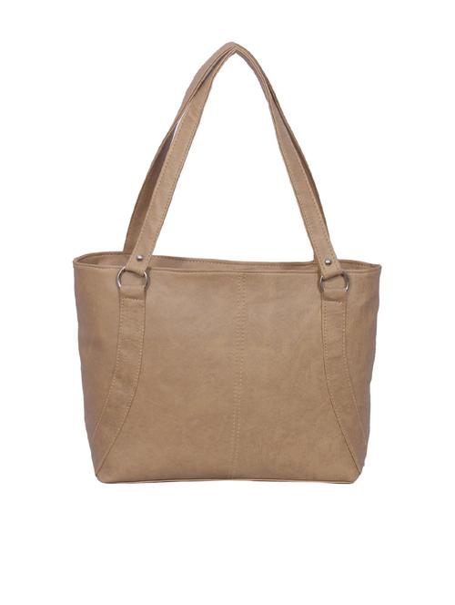 solid beige leatherette handbag - 1223993 - Very Small Image - 1