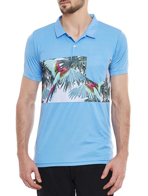 blue polyester t-shirt - 12240515 - Very Small Image - 1