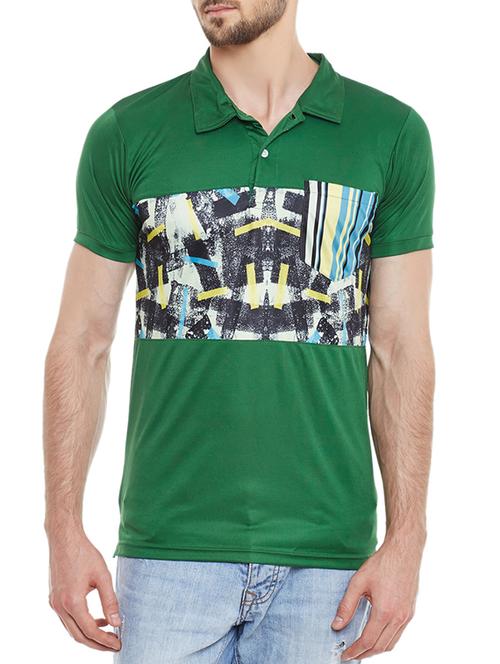 green polyester tshirt - 12240518 - Very Small Image - 1