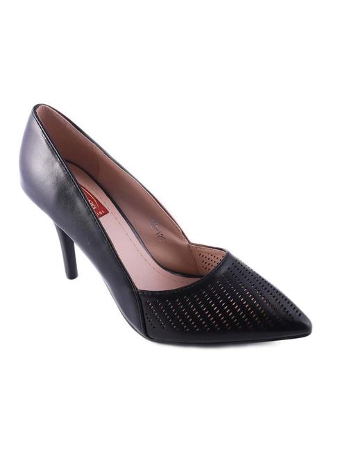 solid black leatherette pumps - 12240975 - Very Small Image - 1