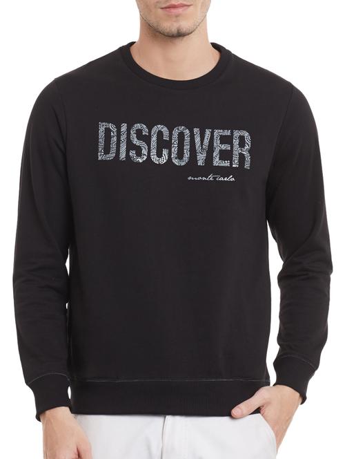 black fleece sweatshirt - 12241821 - Very Small Image - 1
