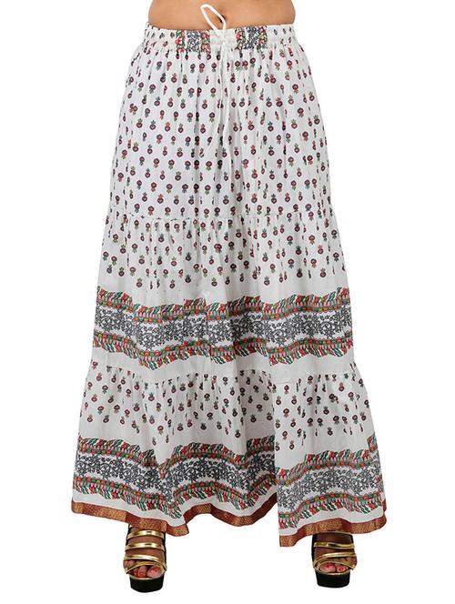 multi colored cotton ethnic long skirt - 12242161 - Very Small Image - 1
