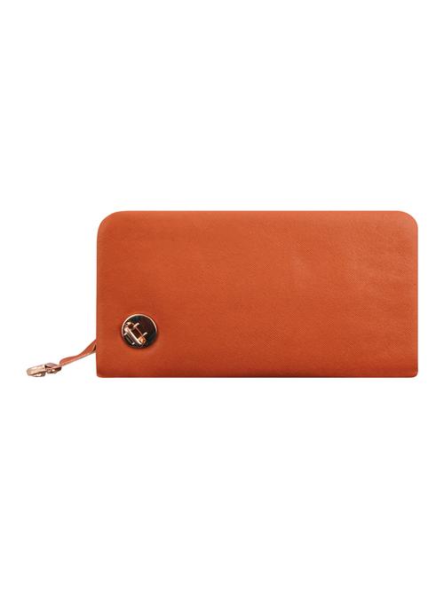 brown synthetic leather clutch - 12242530 - Very Small Image - 1
