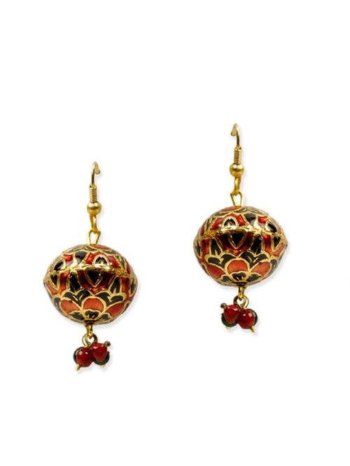 multi brass drop earring - 12243791 - Very Small Image - 1