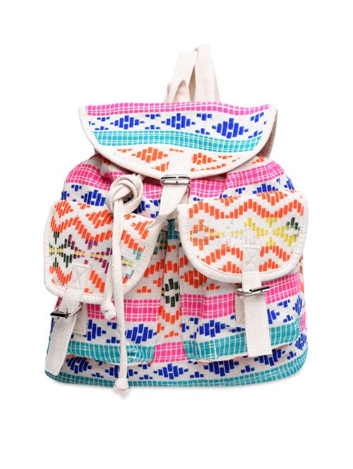 multicolor striped canvas back pack - 1224435 - Very Small Image - 1