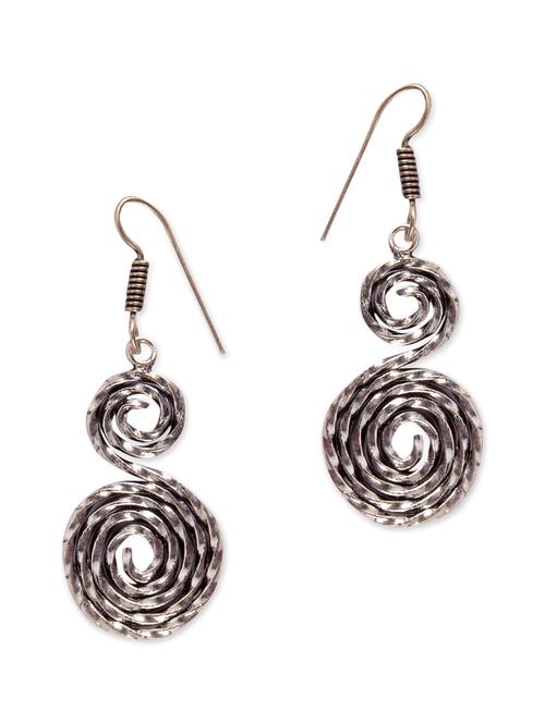 Diva Walk silver drop earrings - 12244481 - Very Small Image - 1