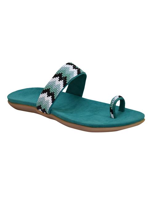turquoise faux leather sandal - 12245569 - Very Small Image - 1