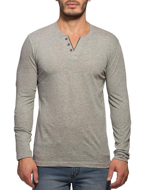 grey cotton tshirt - 12246130 - Very Small Image - 1