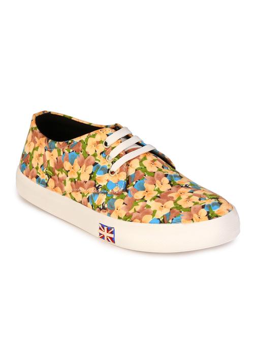 yellow lace up sneakers - 12246990 - Very Small Image - 1