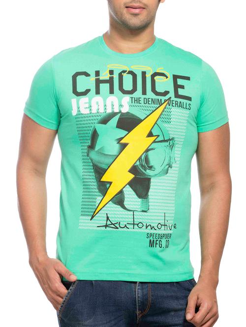 green cotton t-shirt - 12247187 - Very Small Image - 1