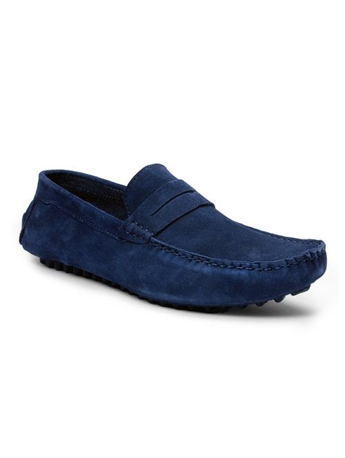 blue leather slip on loafers - 12247497 - Very Small Image - 1