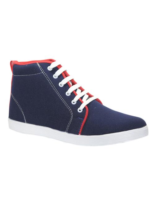 blue canvas lace up sneakers - 12248139 - Very Small Image - 1