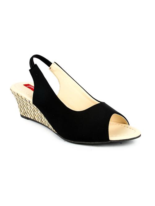 black leatherette wedges - 1224876 - Very Small Image - 1