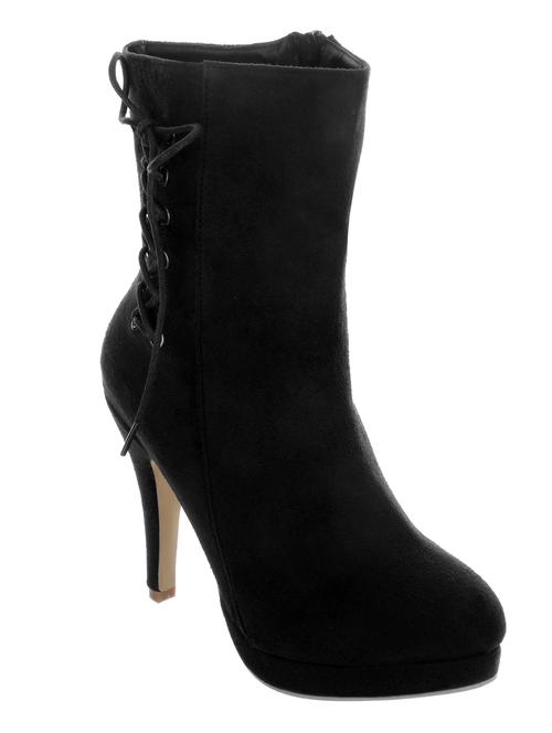 black synthetic high ankle boot - 12249555 - Very Small Image - 1