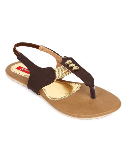 brown leatherette sandals - 1225040 - Very Small Image - 1
