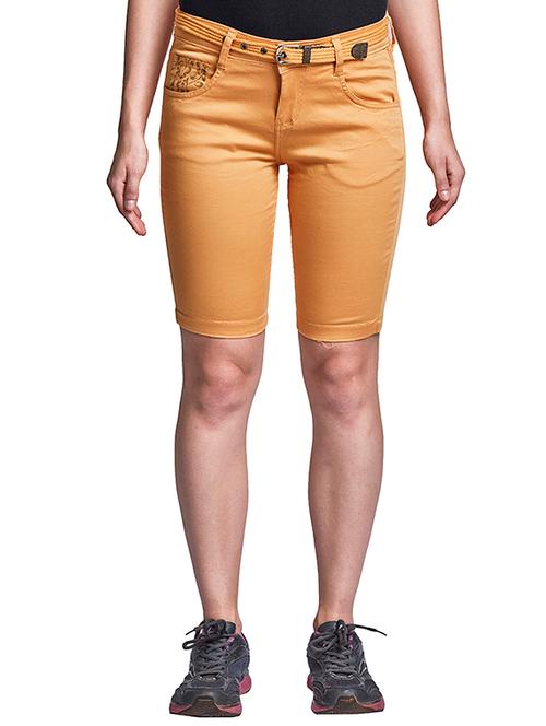 orange satin regular shorts - 12250672 - Very Small Image - 1