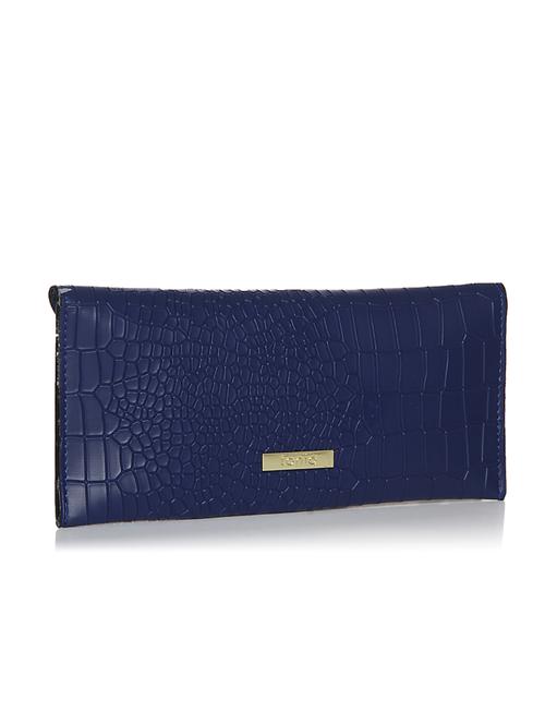 blue croc textured leatherette clutch - 12251037 - Very Small Image - 1