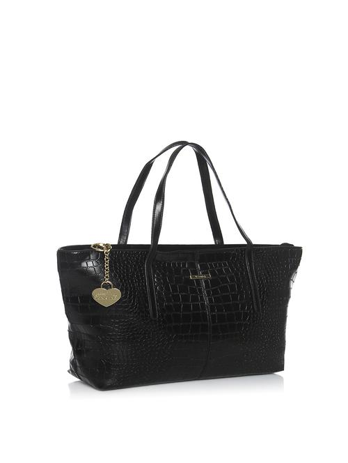 black croc textured leatherette handbag - 12251211 - Very Small Image - 1