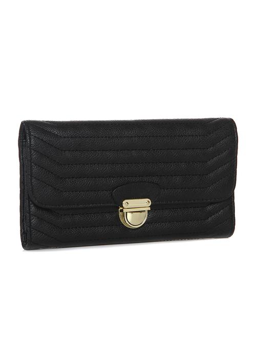 black textured leatherette clutch - 12251505 - Very Small Image - 1