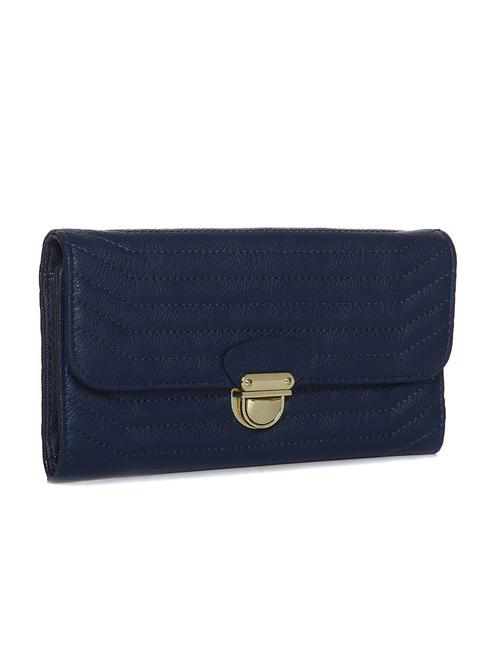 blue textured leatherette clutch - 12251523 - Very Small Image - 1
