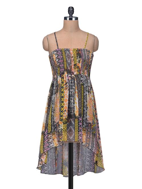 multicolored printed high-low dress - 1225162 - Very Small Image - 1