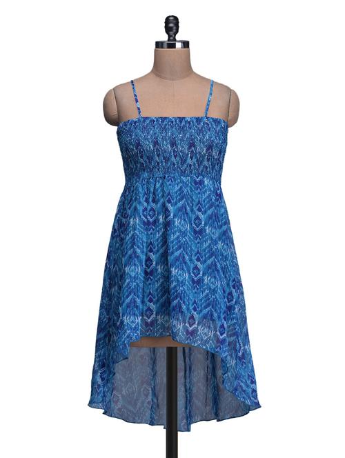 azure printed high-low dress - 1225164 - Very Small Image - 1