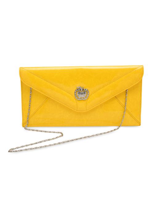 yellow Faux Leather Clutch - 1225210 - Very Small Image - 1