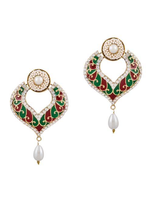 multi colored brass drop earring - 12252578 - Very Small Image - 1