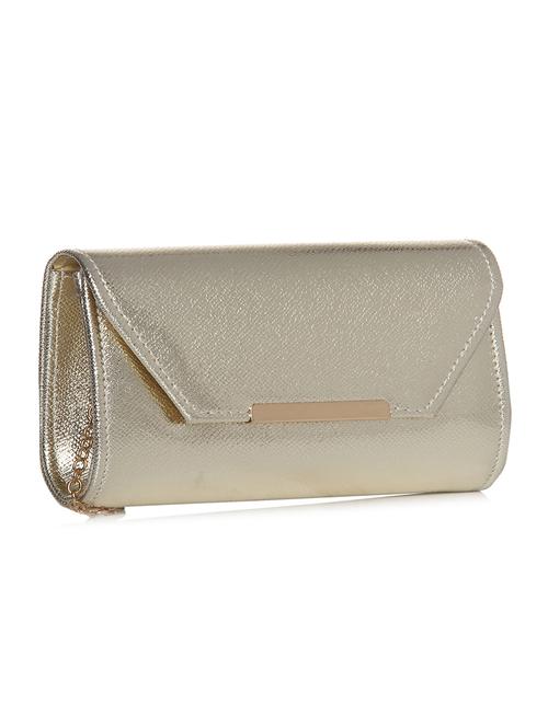silver textured leatherette clutch - 12252609 - Very Small Image - 1