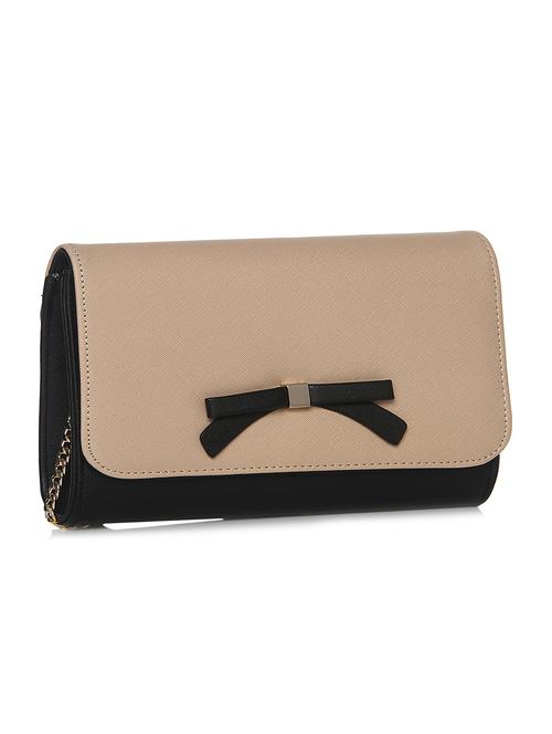 multi textured leatherette clutch - 12252657 - Very Small Image - 1