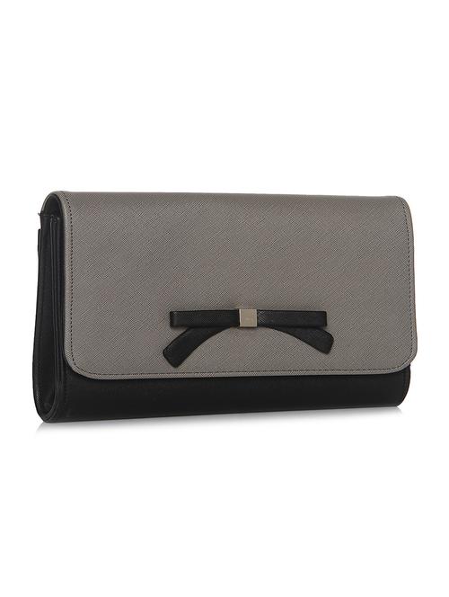 multi textured leatherette clutch - 12252658 - Very Small Image - 1