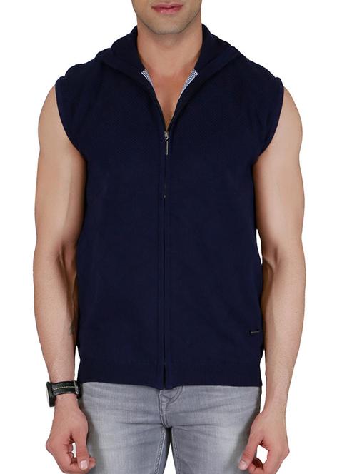 navy blue cotton sweatshirt - 12252721 - Very Small Image - 1