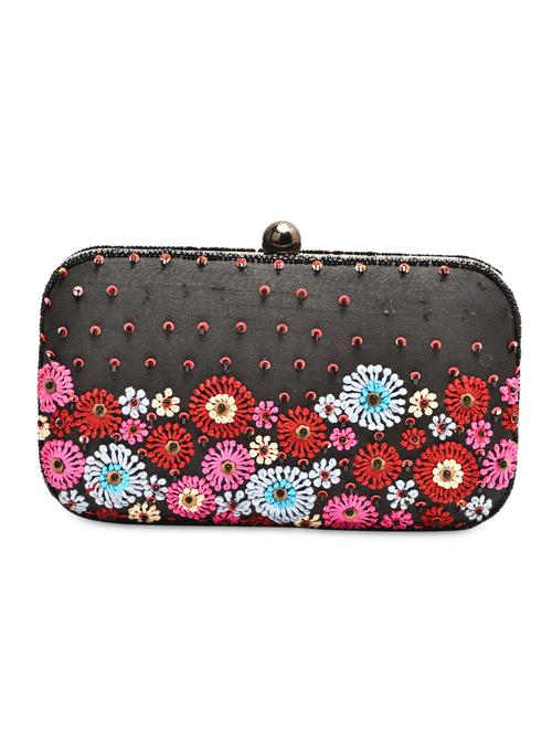 black silk, metal alloy clutch - 1225284 - Very Small Image - 1