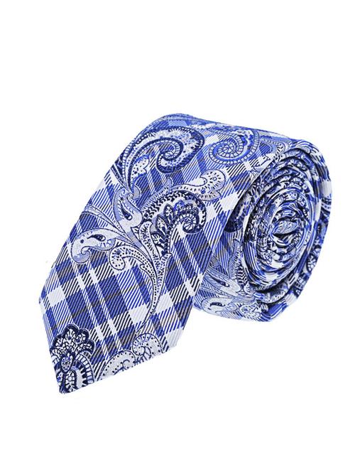 blue micro fiber tie - 12253083 - Very Small Image - 1