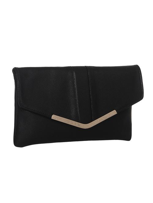 black leatherette clutch - 12253129 - Very Small Image - 1