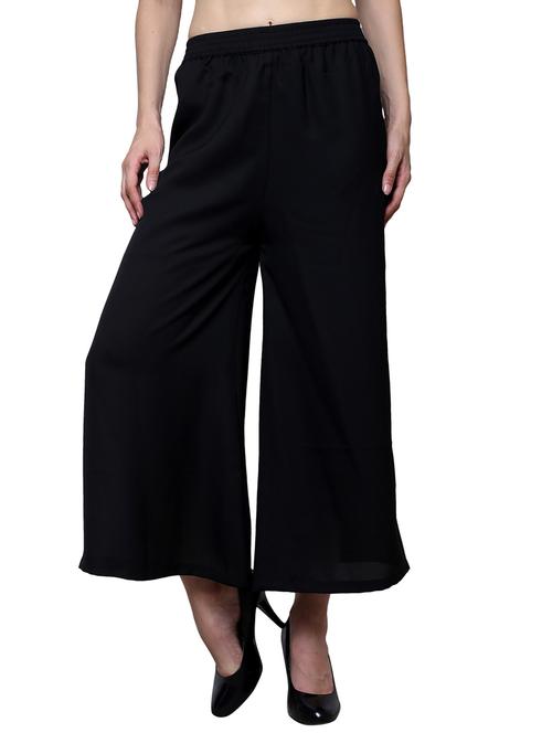 black georgette palazzos - 12253132 - Very Small Image - 1
