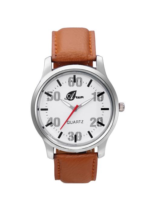 arum stylish brown strap watch for men - 12253280 - Very Small Image - 1