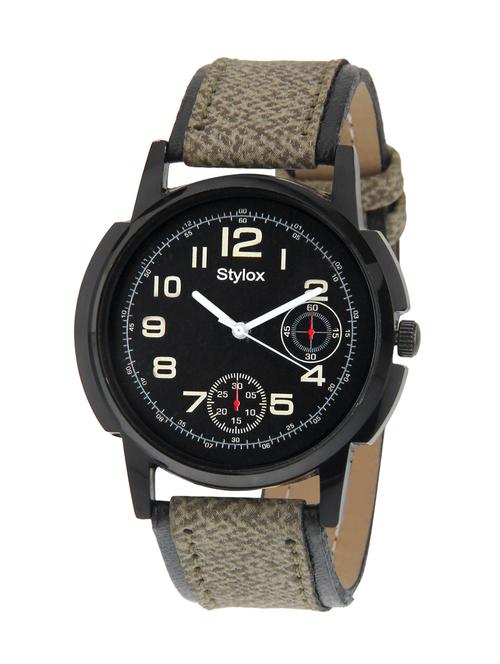 Stylox Black Dial Watch For Men - 12253306 - Very Small Image - 1