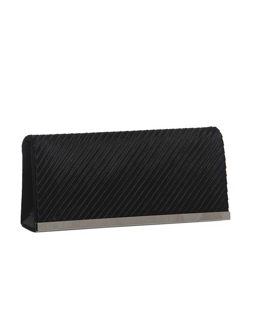 black textured leatherette clutch - 12257028 - Very Small Image - 1