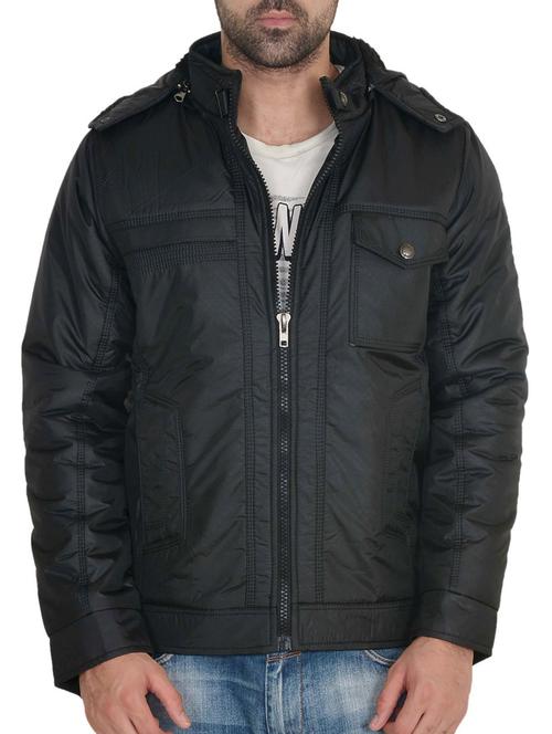 black polyester casual jacket - 12260162 - Very Small Image - 1
