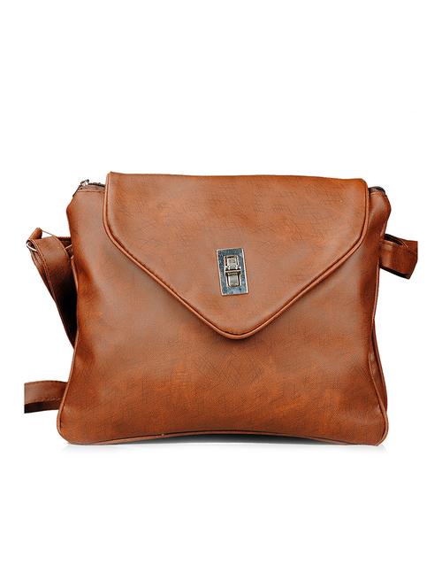 brown leatherette sling bag - 12262444 - Very Small Image - 1