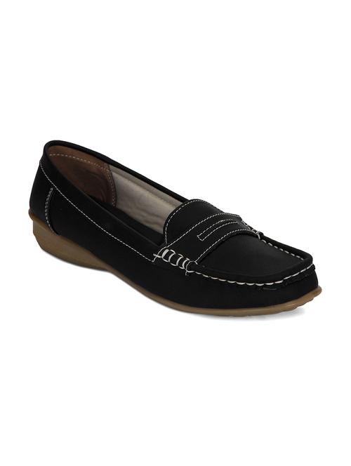 black faux leather loafer - 12262562 - Very Small Image - 1