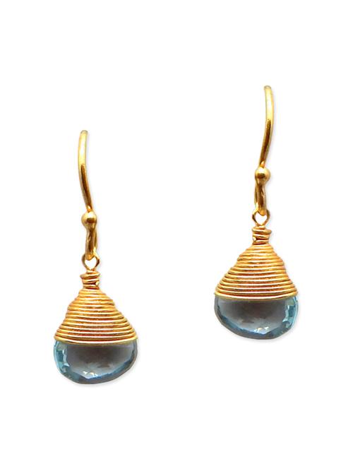 gold silver drop earring - 12264468 - Very Small Image - 1