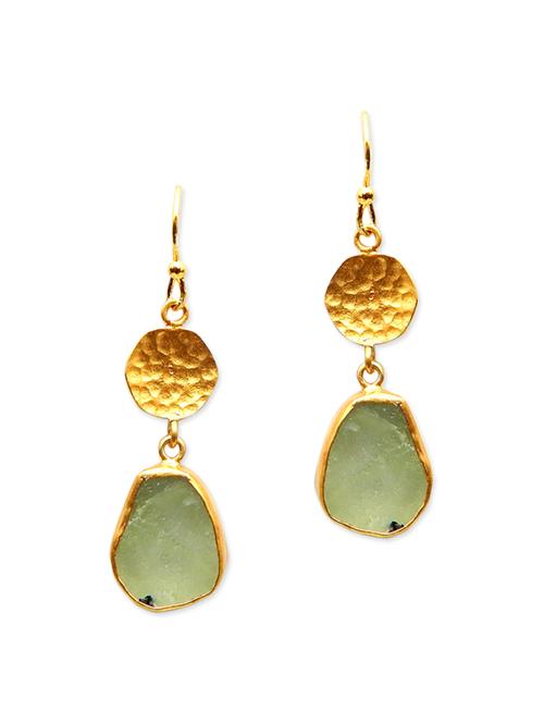 gold silver drop earring - 12264474 - Very Small Image - 1