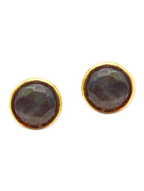 gold silver studs earring - 12264485 - Very Small Image - 1