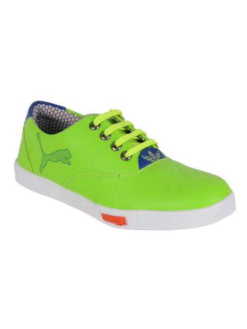 green synthetic lace up sneakers - 12266918 - Very Small Image - 1