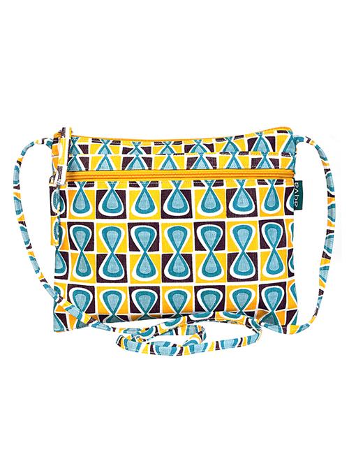 multi printed canvas sling bag - 12268023 - Very Small Image - 1