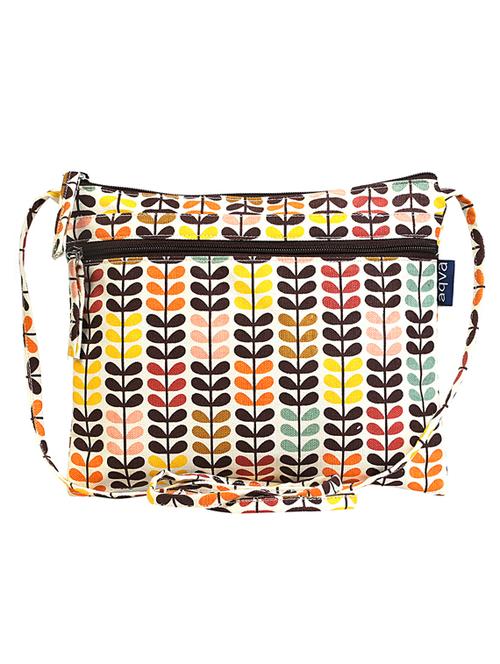 multi colored printed canvas sling bag - 12268027 - Very Small Image - 1