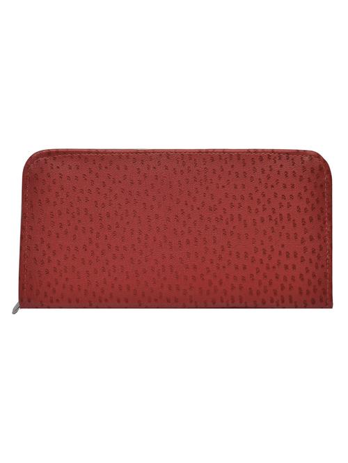 maroon leatherette textured clutch - 12268489 - Very Small Image - 1